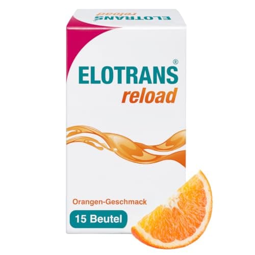 Elotrans Reload - Isotonische Elektrolyt-Glucose-Mischung - Nahrungsergänzungsmittel mit Magnesium, Kaliumchlorid, Cholin und B-Vitaminen - 15 Beutel