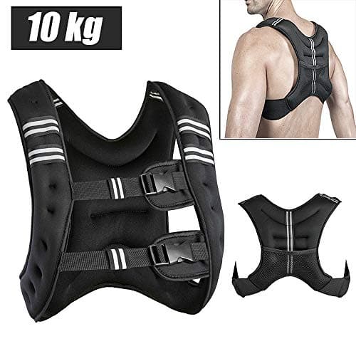CHEYLIZI-Gewichtweste Trainingsweste 10kg Gewichte Weste Laufweste 36 * 20 * 9cm Fitness